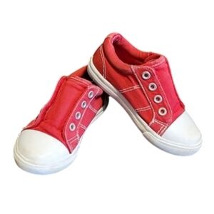 Kids Cat & Jack Red Canvas Slip-On Sneakers